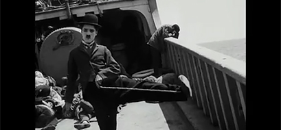 Chaplin: Emigranten Chaplin: Emigranten, dekorativ bild